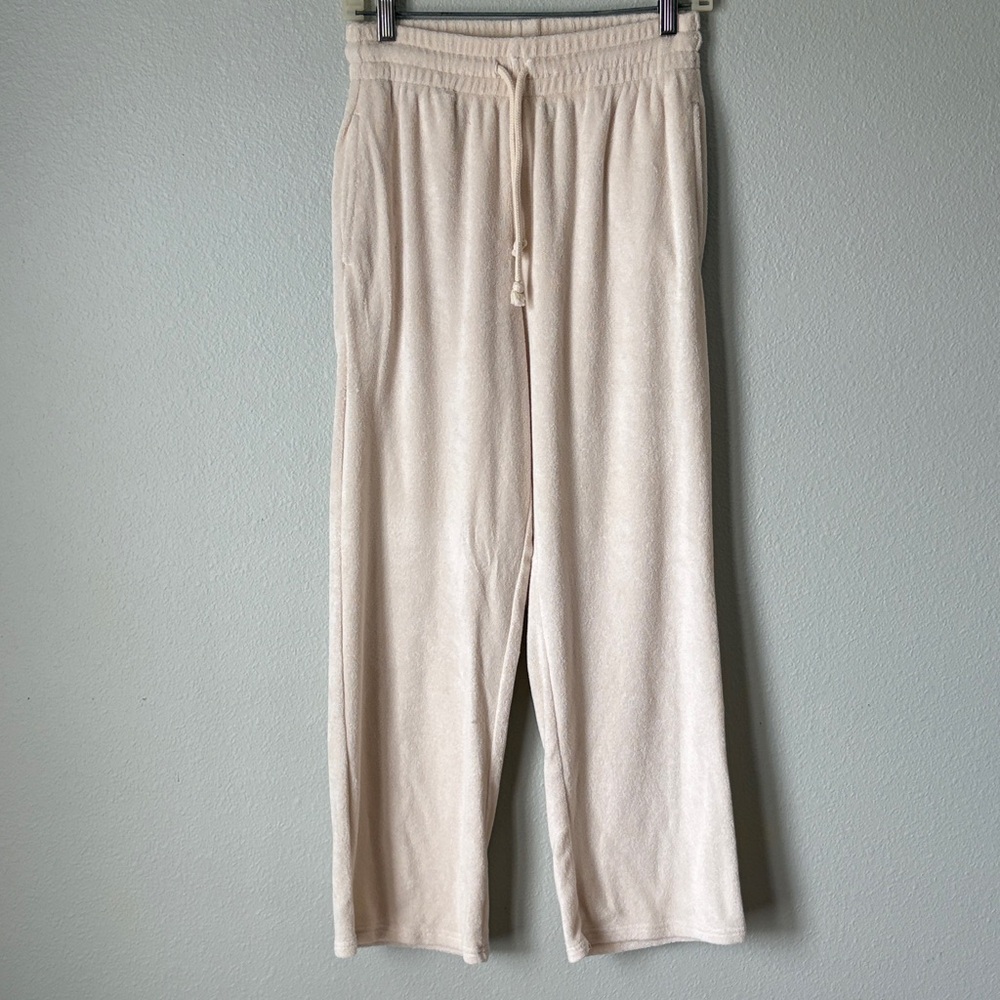 Wilfred Free | Cream Terrycloth Drawstring Lounge Pants